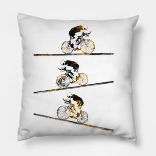 3 cyclers sport art #cycling #sport Pillow