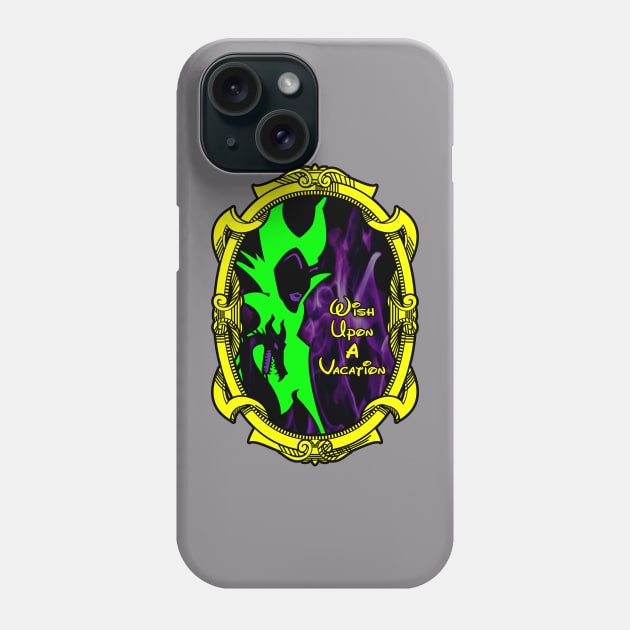 Maleficent Wish Upon a Vacation Phone Case by Kim Kolean,Travel Advisor for Wish Upon a Vacation