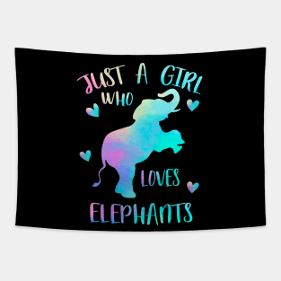 Just a girl who loves elephants Tapestry