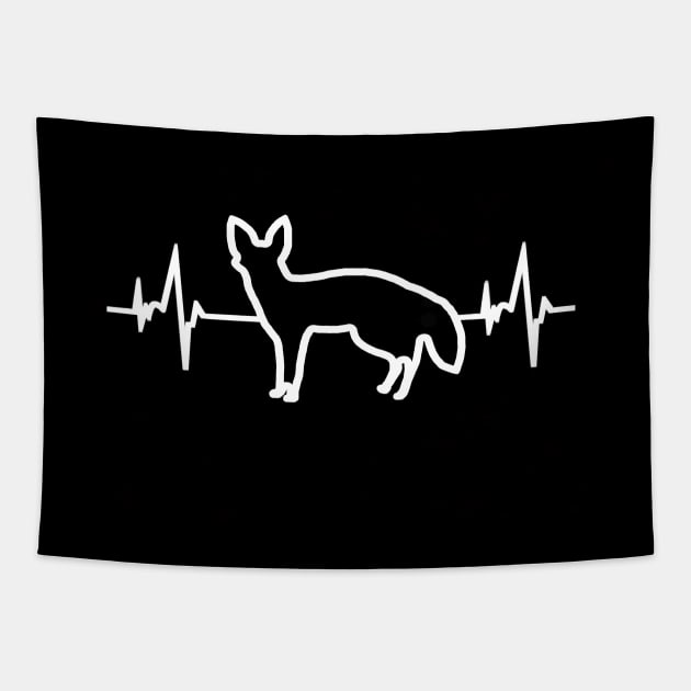 Scoop dog heartbeat Sahara Africa motif ECG Tapestry by FindYourFavouriteDesign