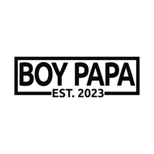 Boy Papa Est. 2023 - Dad To Be - Pregnancy Announcement Gift For Men T-Shirt