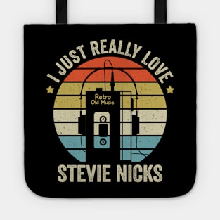 I Just Really Love Stevie Retro Old Music Style Tote