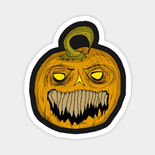 Halloween Jack O Lantern Scary Sharp Creepy Teeth Magnet