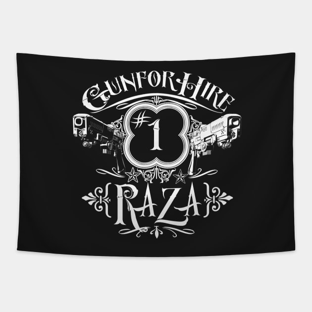 Raza Gun For Hire #1 Tapestry by SimonBreeze