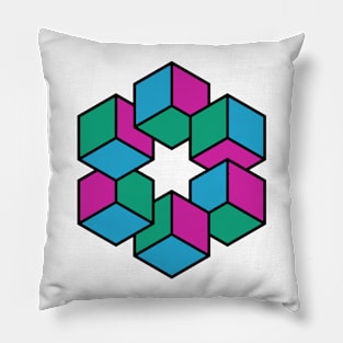 six cubes wrong Pillow