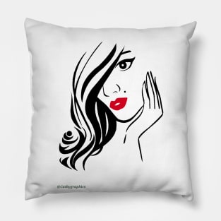 Thinking beauty Pillow