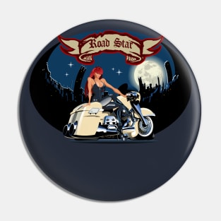 Cartoon motorbike Pin