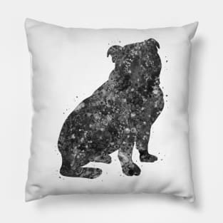 English Bulldog Puppy black and white Pillow