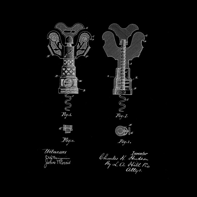 Corkscrew Vintage Patent Drawing by TheYoungDesigns