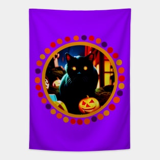 I Can Has Trick Or Treats? Halloween Kitty Tapestry