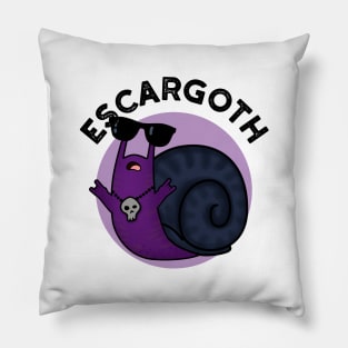 Escar-goth Cute Cool Goth Snail Pun Pillow