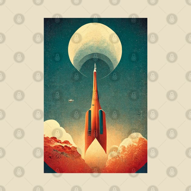 Rocket Launch Retro by Retro Travel Design