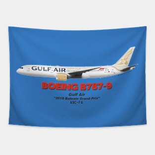 Boeing B787-9 - Gulf Air "2018 Bahrain Grand Prix" Tapestry