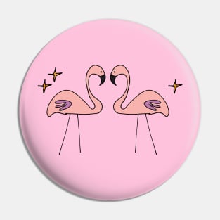 Atomic Flamingos Pin