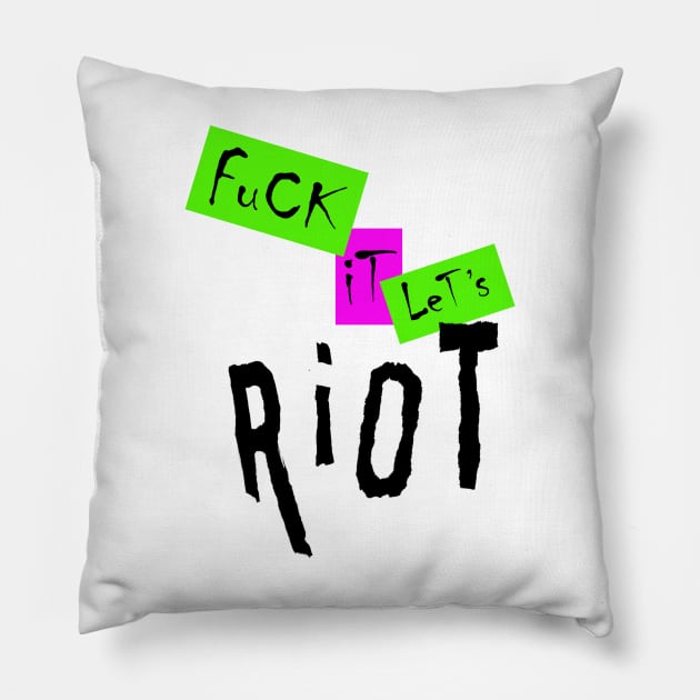 Riot B/W Pillow by SiSuSiSu