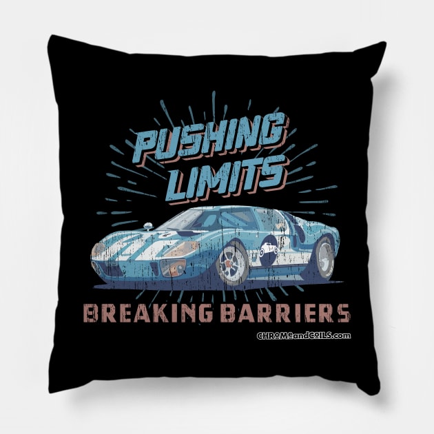 GT Pushing Limits 40 Breaking Barriers Pillow by CC I Design