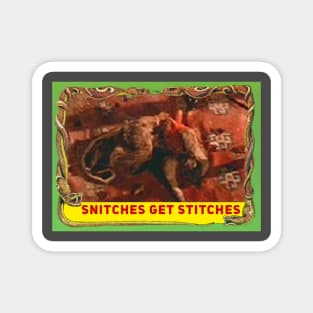 Snitches get stitches even for monkeys Magnet