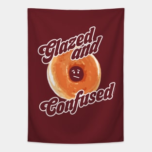 Glazed and Confused - funny retro 70s donut design Tapestry