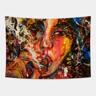 Smoking lady 2 Tapestry