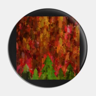 Christmas Trees on Festive Colors Background Pin