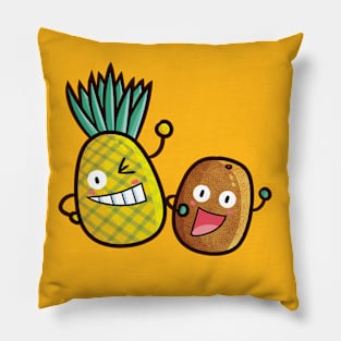 Kawaii Pineapple and Kiwi Pillow