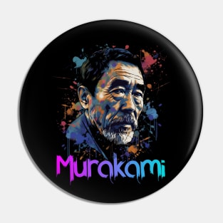 Murakami portrait Pin