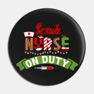 Funny Nurse Life Christmas Pun Quote Hilarious Joke Idea Scrub Pin