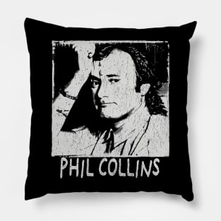 phil collins grunge retro Pillow