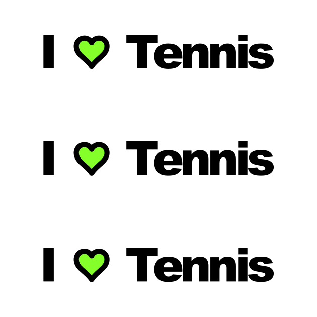 I Heart Tennis by Kelly Louise Art