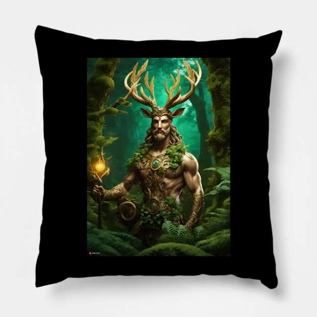 Cernunnos Pillow by FineArtworld7