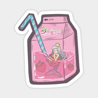 Cute Strawberry milk Magnet