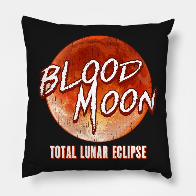 Blood Moon Total Lunar Eclipse Pillow by Eugenex