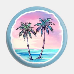 2 palm trees Pin