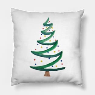 Christmas tree Watercolor Pillow