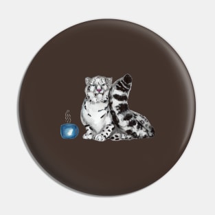 Snow Leopards Cuppa Pin