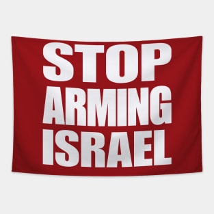 STOP ARMING ISRAEL - White - Double-sided Tapestry