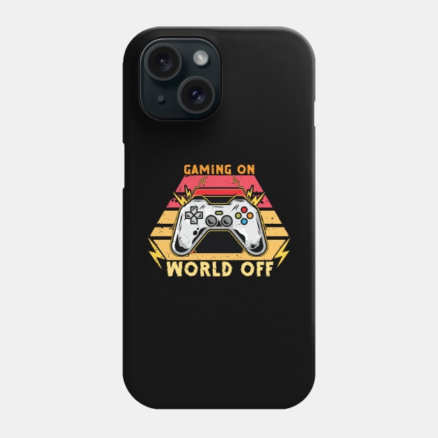 Game on world off Phone Case by safi$12