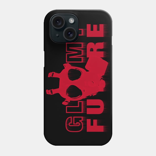 Gloomy Future Doomsday Prepper Design Red Phone Case by KAOZ