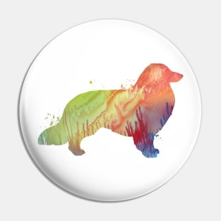 Longhaired dachshund Pin