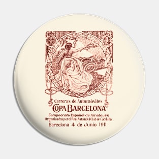 1911 Amateur Car Race, Barcelona, Spain Pin