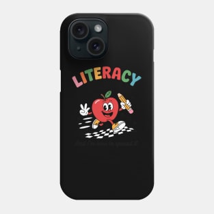 Literacy Is My Jam Literacy Teacher Reading interventionist 5 Phone Case