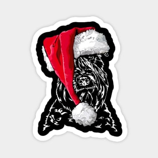 Soft Coated Wheaten Terrier Santa Christmas dog Magnet