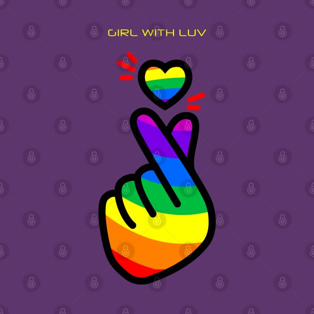 Girl with luv: celebrate the pride rainbow by Blacklinesw9