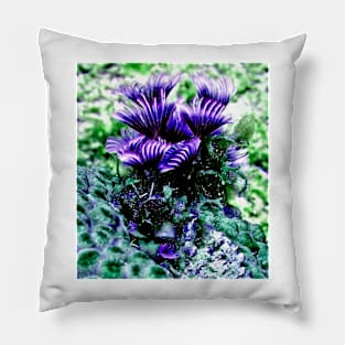 Green and Purple Social Feather Duster Pillow