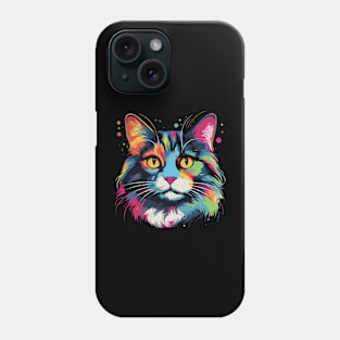 Cute cat pop art Phone Case