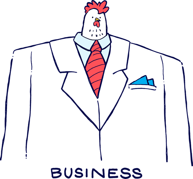 Business Chicken Kids T-Shirt by nickv47