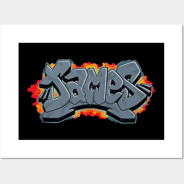 James graffiti name lettering - James - Posters and Art Prints | TeePublic James Graffiti Name Lettering - James - Posters And Art Prints | Teepublic