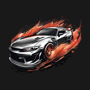 Ford Mustang Drifting on Fire T-Shirt