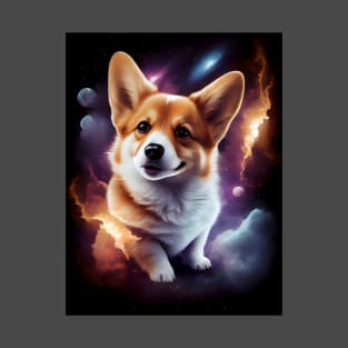 Cute Corgi On Space T-Shirt