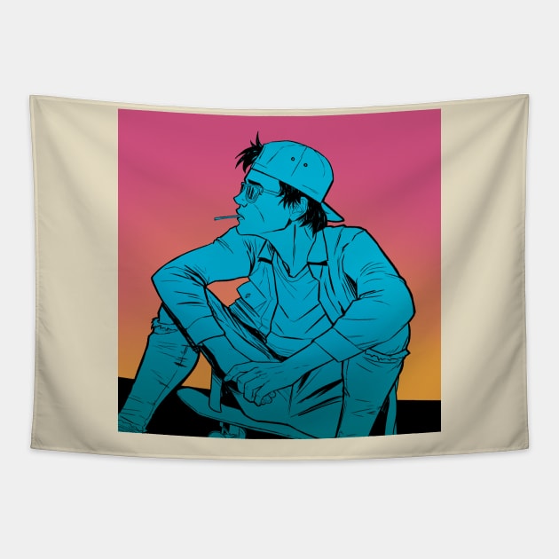 Skater Boy Tapestry by Ayuso Art